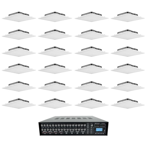 JBL Commercial Audio Package w/ 4-Zone Multi Room Amp+(24) Drop-Ceiling Speakers