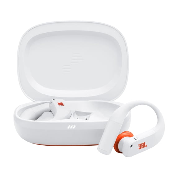 JBL Endurance Peak 4 - True Wireless Noise Cancelling Sport Earbuds - White / Orange