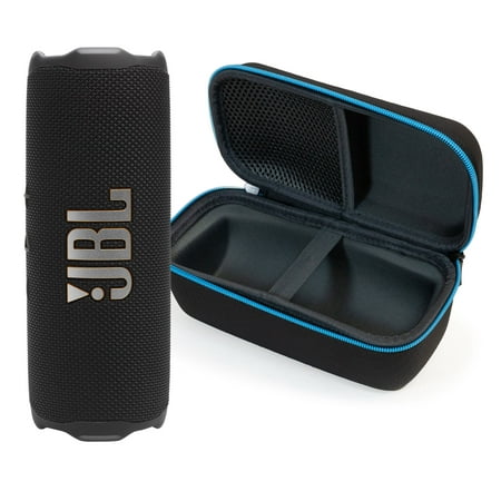 JBL FLIP 7 Bluetooth Speaker & divvi! Premium Hard Case Bundle - Black