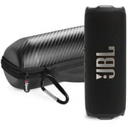 JBL FLIP 7 Waterproof Portable Speaker Bundle with gSport Carbon Fiber Case Black