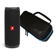 JBL Flip 5 Black Portable Bluetooth Speaker w/divvi! Hardshell Case
