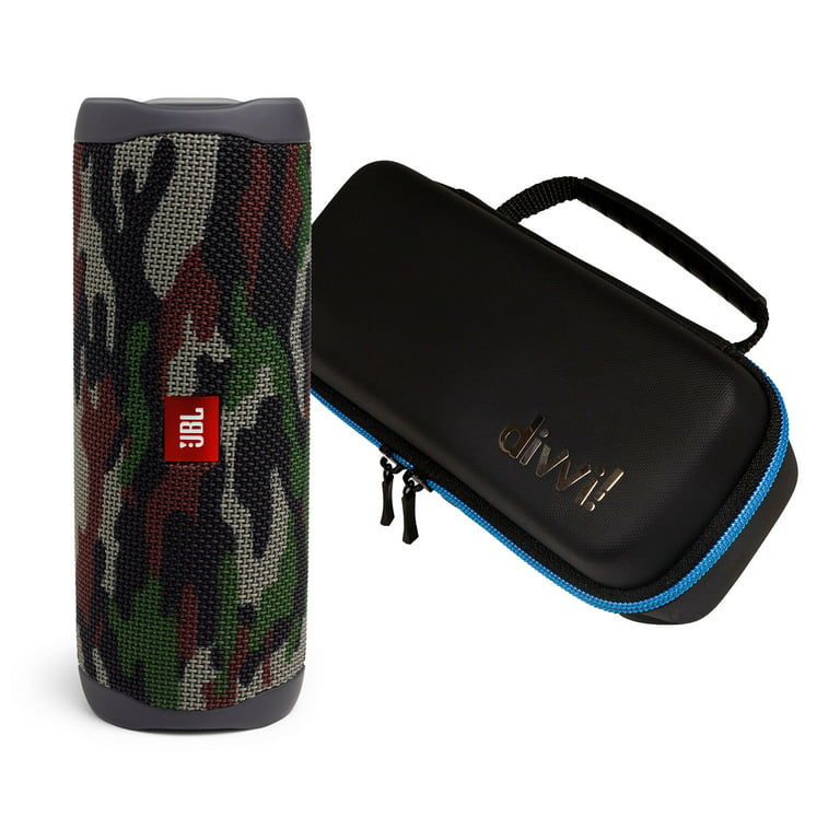 JBL Flip 5 Camouflage w/divvi! Hardshell Case Bundle Bluetooth Speaker