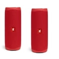 thumbnail image 1 of JBL Flip 5 Red Portable Bluetooth Speaker Pair Bundle, 1 of 7