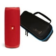 thumbnail image 1 of JBL Flip 5 Red Portable Bluetooth Speaker w/divvi! Hardshell Case, 1 of 7