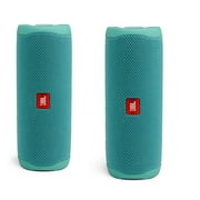 JBL Flip 5 Teal Portable Bluetooth Speaker Pair Bundle