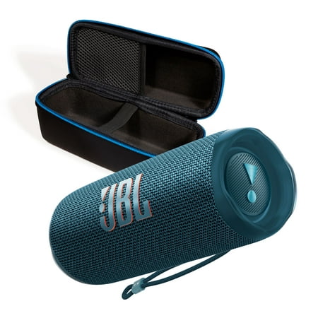 JBL Flip 6 Blue Portable Bluetooth Speaker and Divvi Case Kit