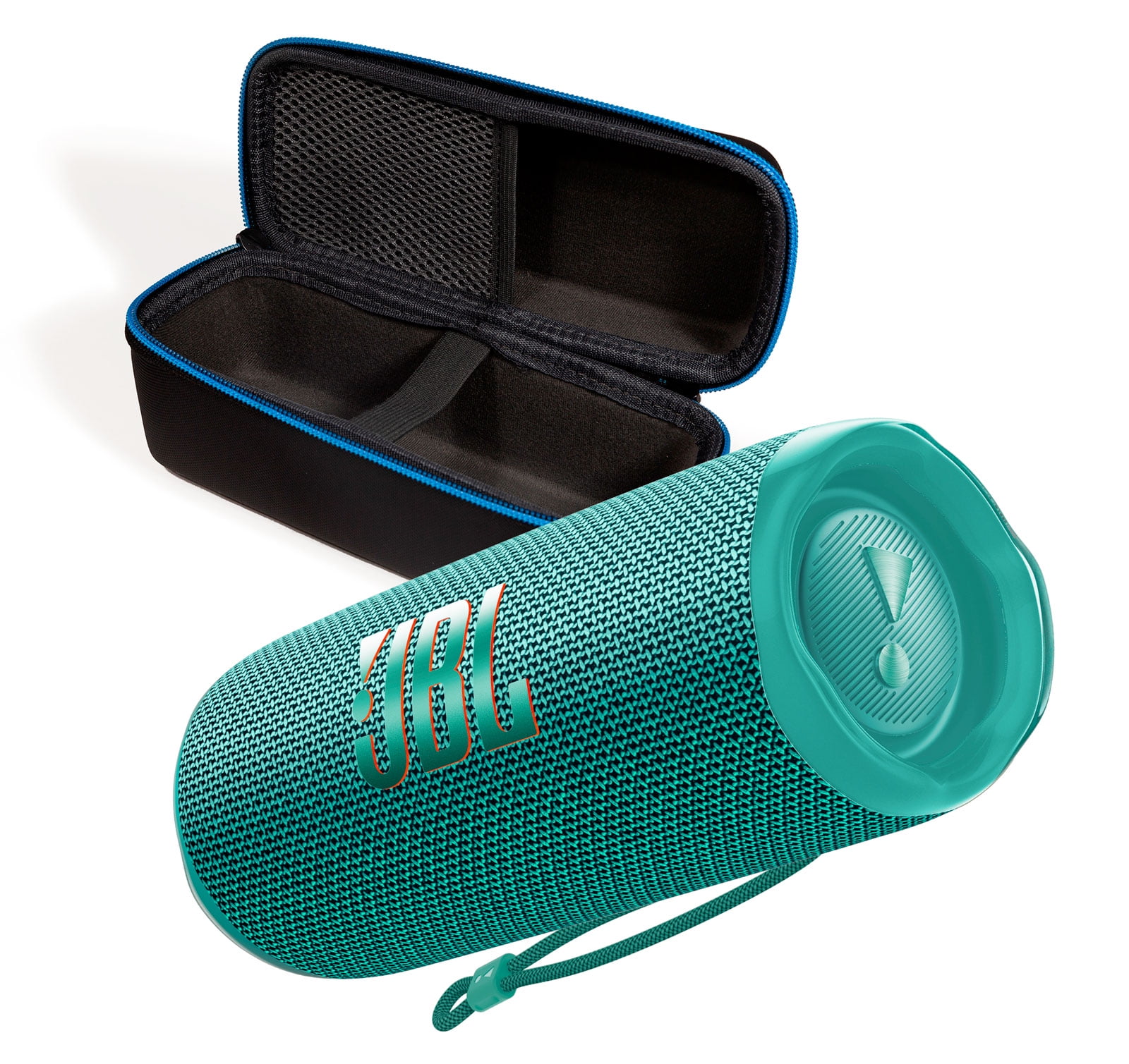 JBL Flip 6 Teal Portable Bluetooth Speaker and Divvi Case
