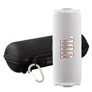JBL Flip 7 Portable Speaker White, IP68 Waterproof with Travel Case International Model