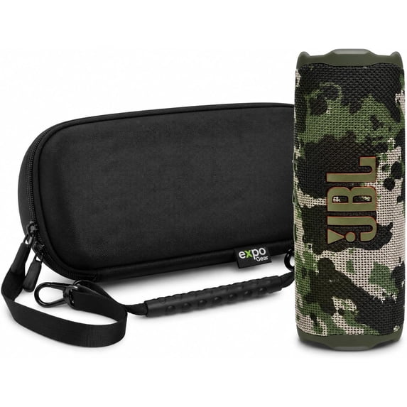 JBL Flip 7 - Portable Waterproof and Drop-Proof Speaker (Squad) with Expo Gear Weather-Resistant Protective Hard-Shell Case