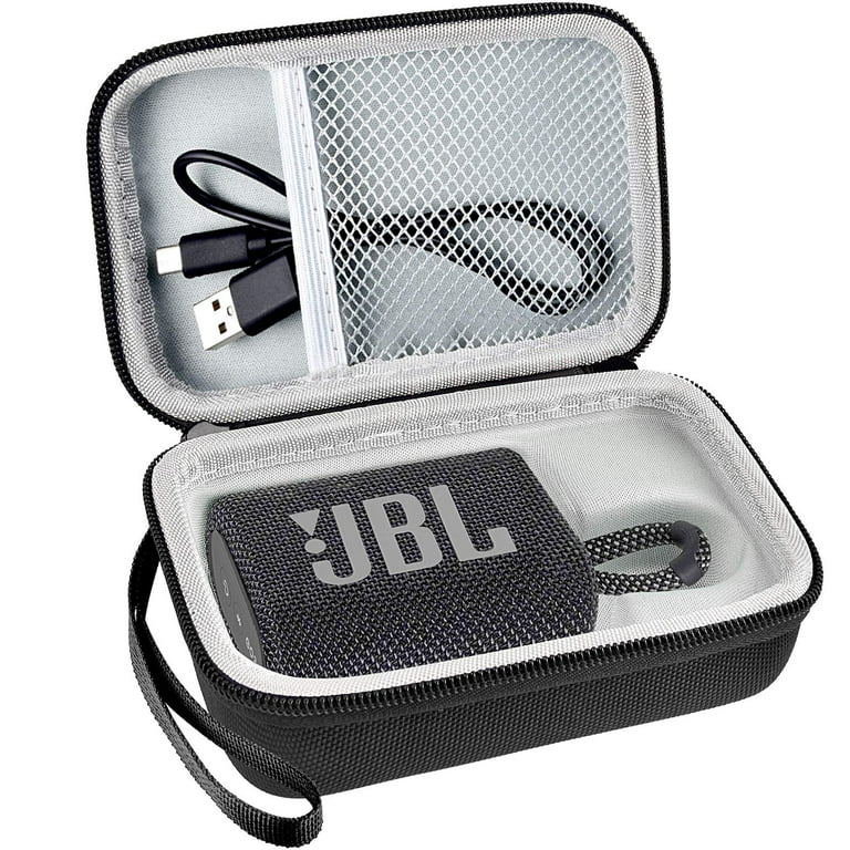 JBL Go 3 Portable Waterproof Wireless Bluetooth Speaker Bundle with Premium  Carry Case (Black)
