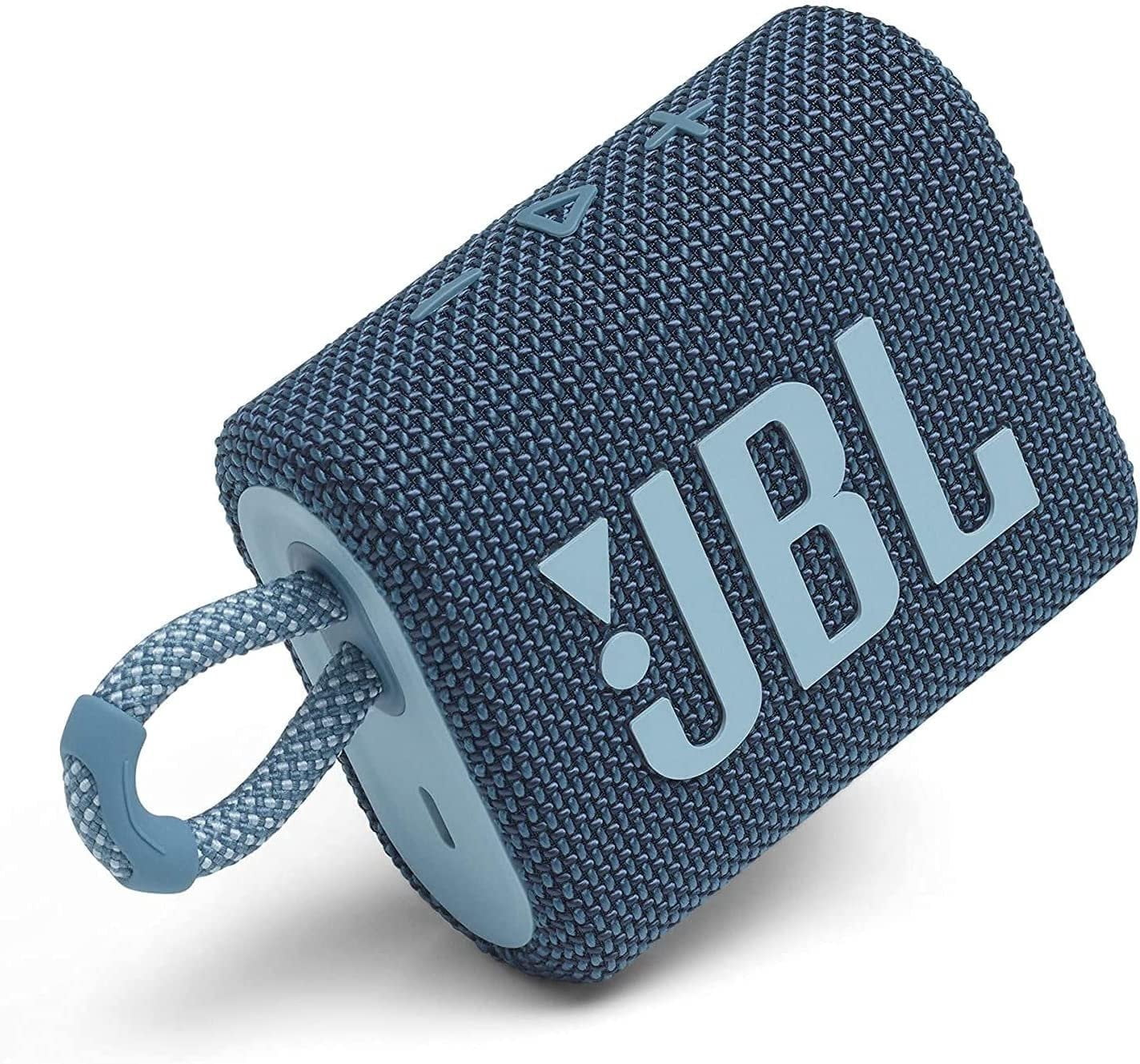 JBL Go 3 Portable Waterproof Wireless IP67 Dustproof Outdoor Bluetooth Speaker (Blue) (Sold without manufacturer warranty)