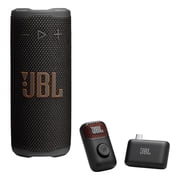 JBL Grip Compact Portable Speaker Bundle with EasySing Mic Mini Black
