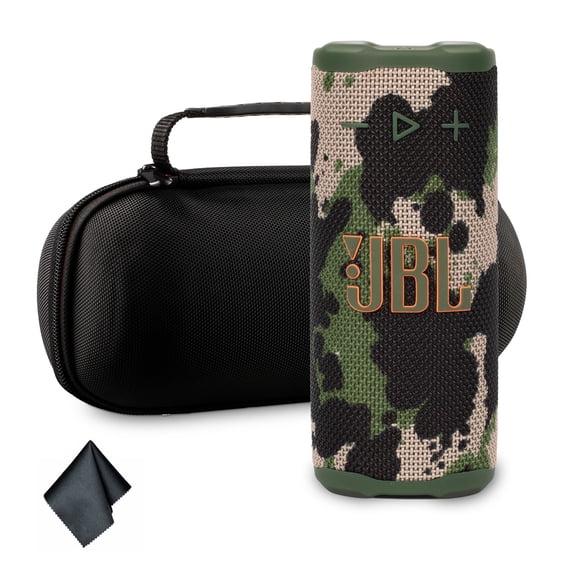 JBL Grip Portable Bluetooth Speaker Squad (JBLGRIPSQ) – IP68 Waterproof & Dustproof | Bluetooth 5.4 | AI Sound Boost | 14-Hour Battery | Includes Carrying Case & Cleaning Cloth
