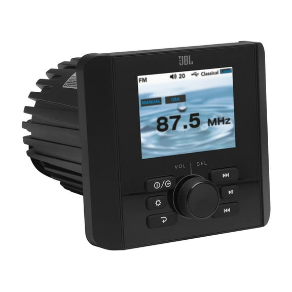 JBL JAM5000N Gauge-Mount Marine Receiver with AM/FM, High Power Output, Bluetooth, 3-Zone, NMEA2000