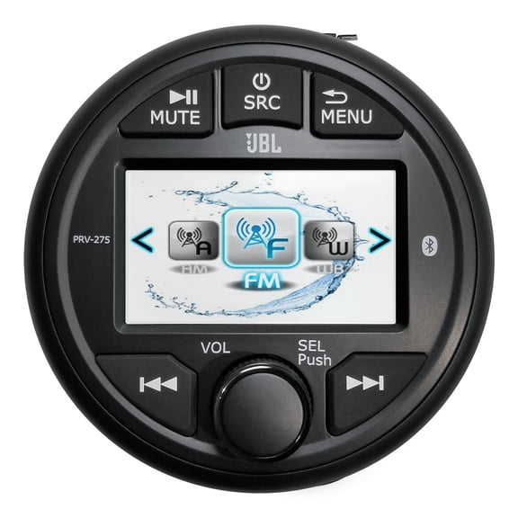 JBL PRV 275 Gauge-Style AM/FM Receiver with Built-In Bluetooth