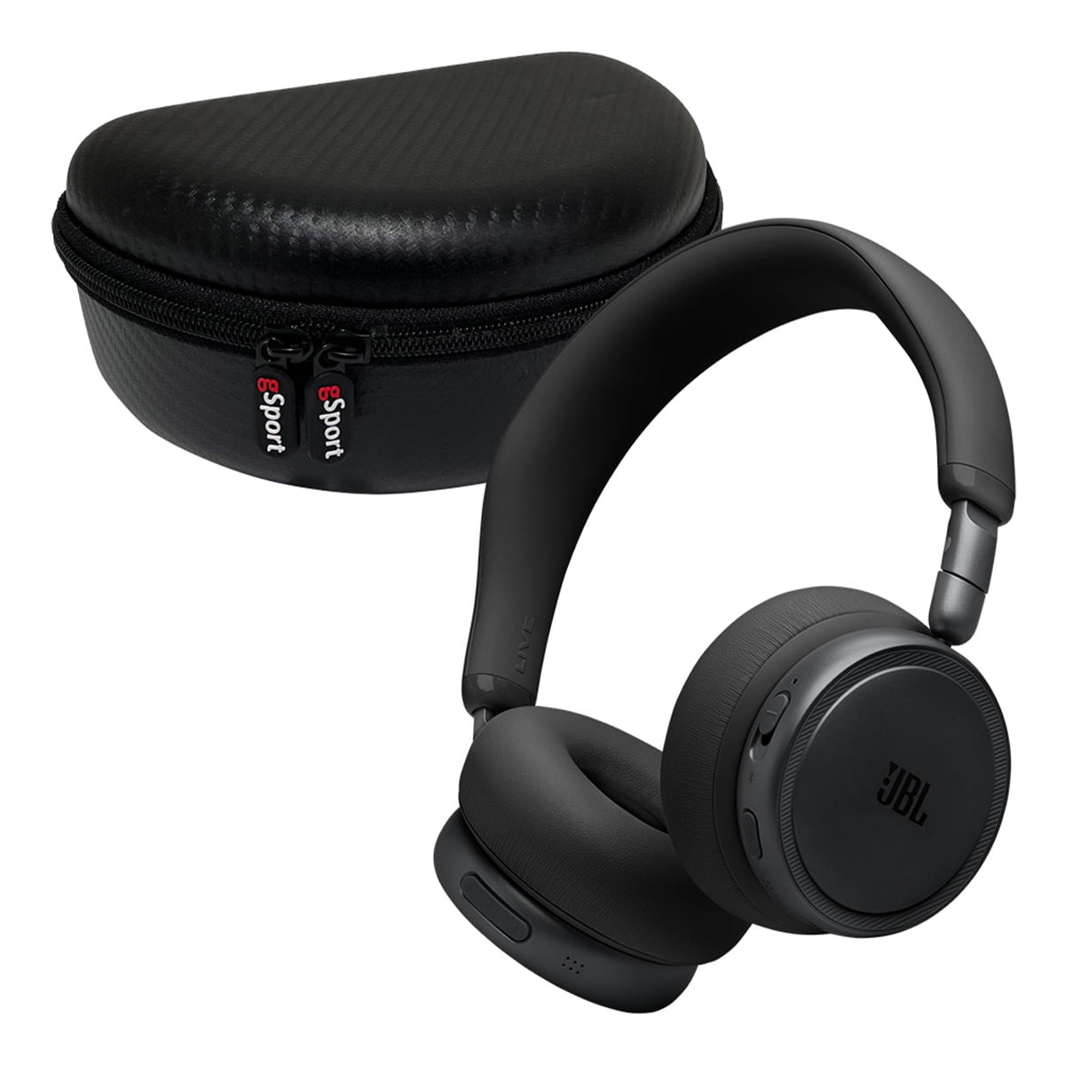 JBL LIVE 680NC Wireless Over-Ear Noise Cancelling Headphone Bundle with gSport Case (Black)
