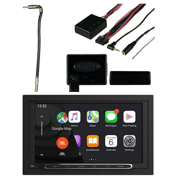 JBL Legend 700 7 Touchscreen Display Double-DIN Mechless Bluetooth AM/FM Receiver, Steering Wheel Control Interface, Car Antenna Adapter Compatible with Chrysler/Dodge/Jeep/Ford/GM 2002-Up