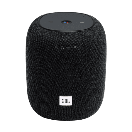 JBL - Link Music Smart Wi-Fi and Bluetooth Speaker with Google Assistant - Black