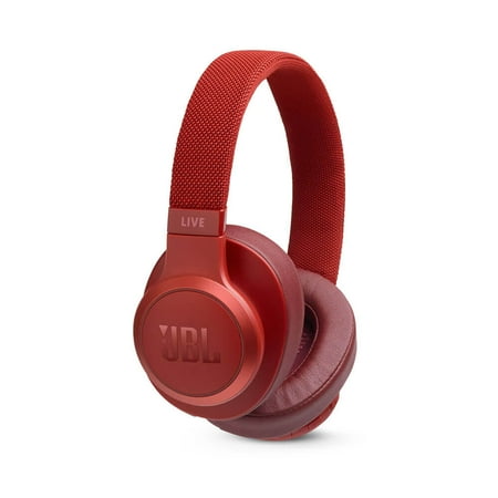 JBL - LIVE 500BT Wireless Over-The-Ear Headphones - Red