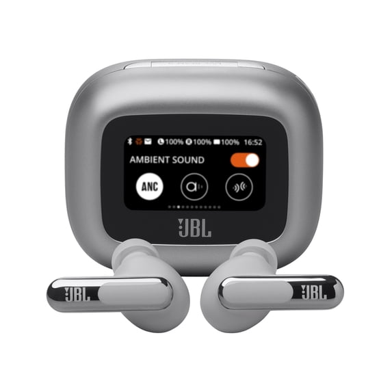 JBL Live Beam 3 Inner Ear Earbuds, Silver