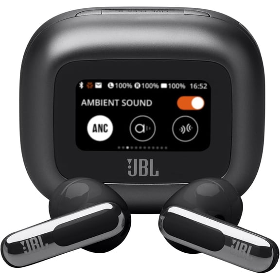 JBL Live Flex 3 - True Wireless Noise-Cancelling Open-Stick Earbuds - Black (Sold without manufacturer warranty)
