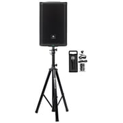 JBL PRX908 8" 1000w RMS Powered 2-Way DJ PA Speaker w/ DSP+Stand+Microphone