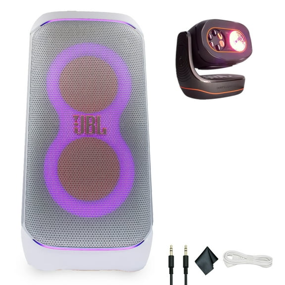 JBL PartyBox 120 Portable Bluetooth Speaker (White) with Partybeam (International Model)