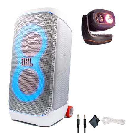 JBL PartyBox 320 Portable Bluetooth Speaker (White) with Partybeam (International Model)
