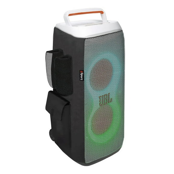 JBL PartyBox Club 120 Portable Party Speaker with gSport Cargo Sleeve (White)