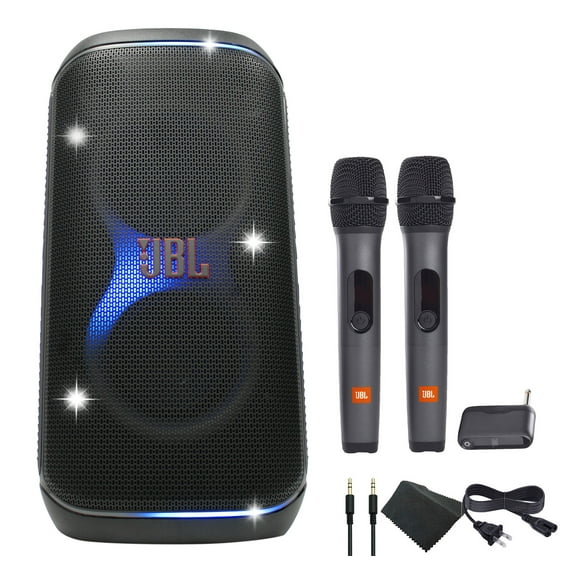 JBL PartyBox Club 120 Portable Bluetooth Speaker, 160W, IPX4 Splashproof with Wireless Mics (International Model)