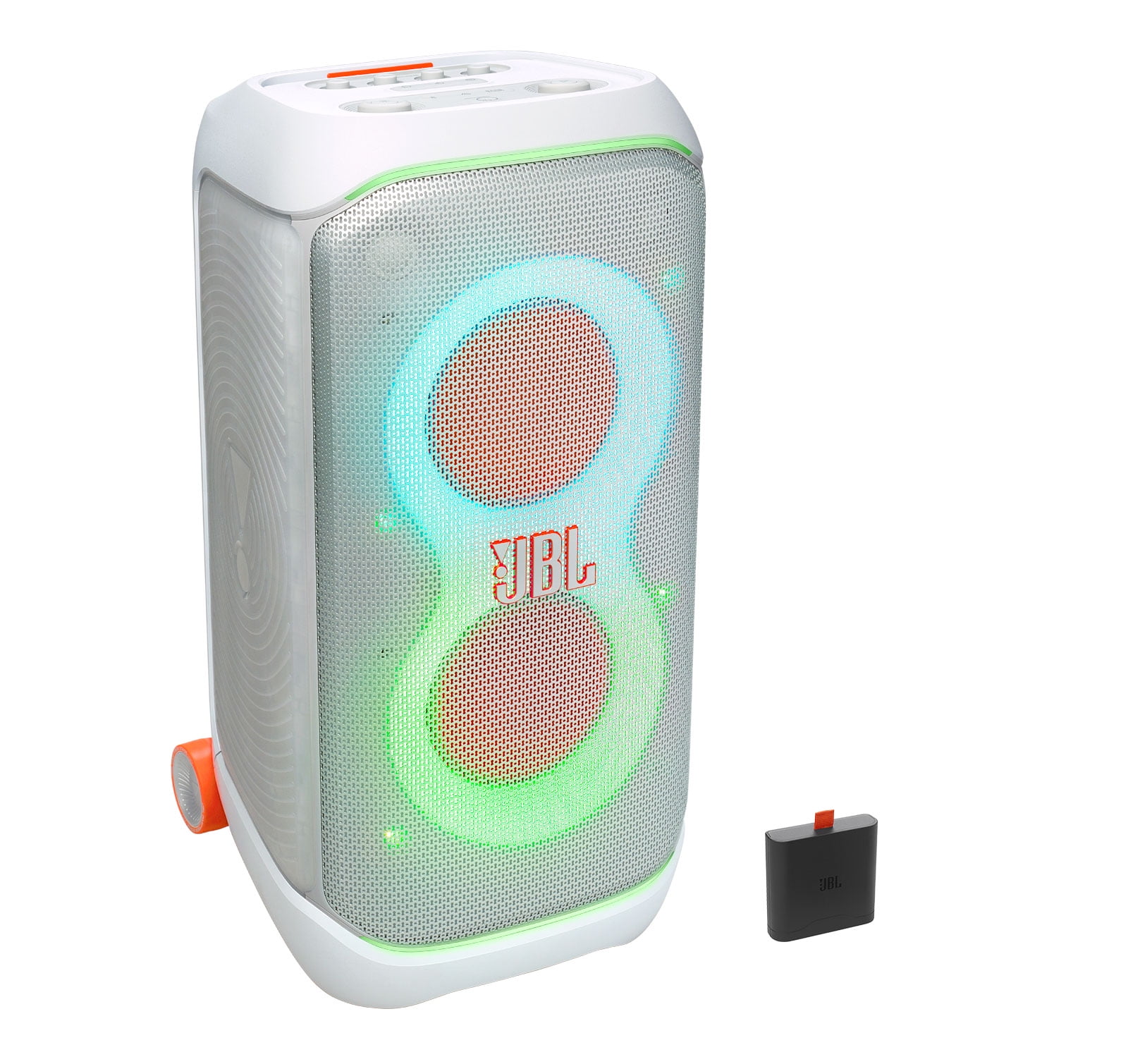 JBL PartyBox Stage 320 Bluetooth Speaker with Battery 400 Bundle - White