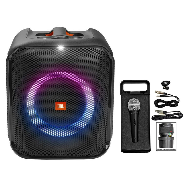 JBL Partybox Encore Essential Portable Compact Party Speaker w LED +  Microphone