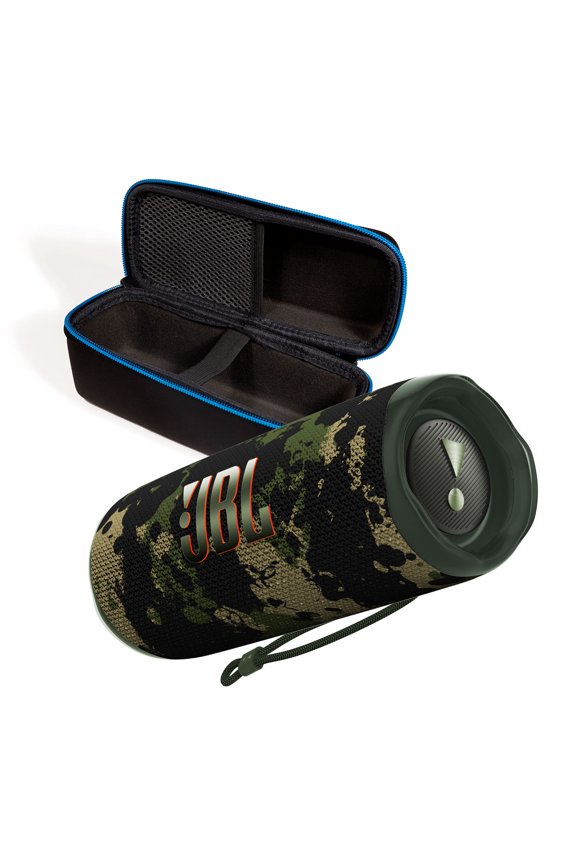Portable Bluetooth Speaker, Black, JBLFLIP6SQUADAM-FLIP45CASE