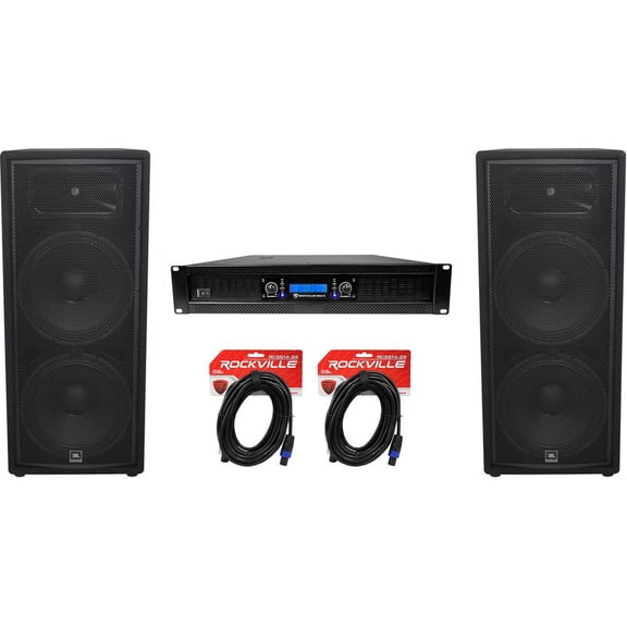 JBL Pro JRX225 2000 Watt Dual 15" PA Speakers, 2 Piece, 18.3"