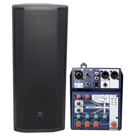 JBL Pro PRX825W Dual 15” 1500w Powered Active Speaker with WIFI+Soundcraft Mixer