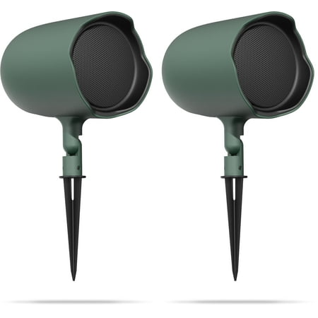 JBL - GSF6 6.5" 200W 8 Ohm and 70V/100V Ground-Stake Landscape-Outdoor Speaker, (Pair) - Green