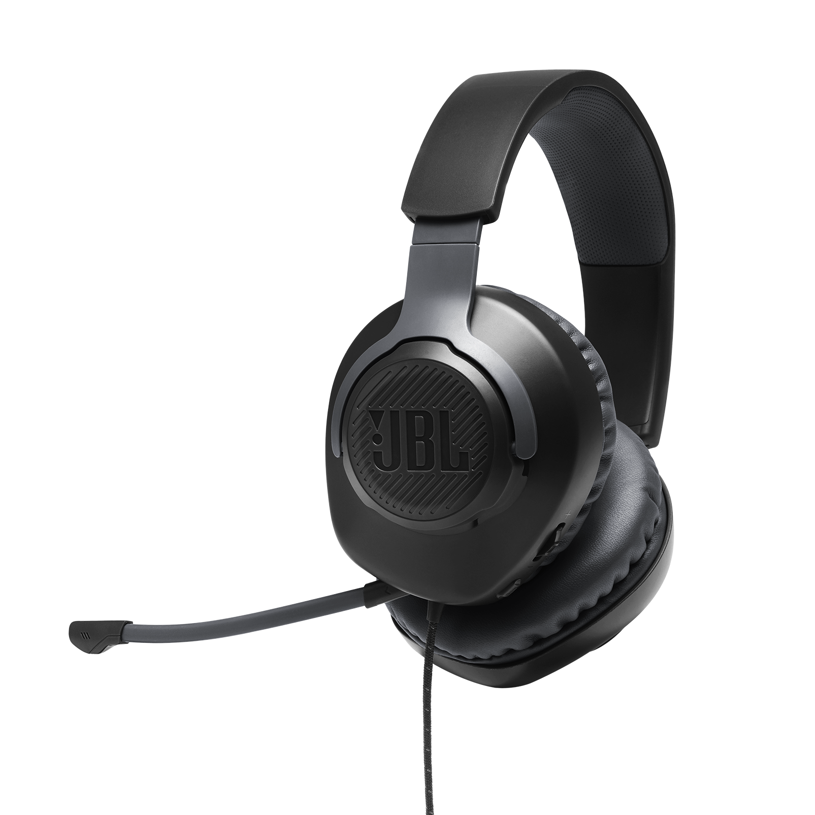 JBL Quantum 100, Wired over-ear gaming headset with flip-up mic