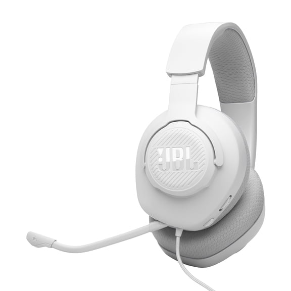 JBL Quantum 100M2 - Wired over-ear gaming headset with detachable mic and mute option - White