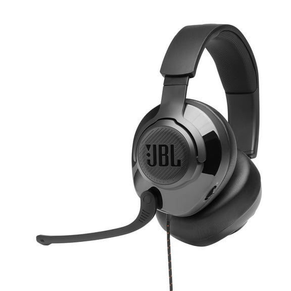 JBL Quantum 200 - Wired over-ear gaming headset with flip-up mic - Black