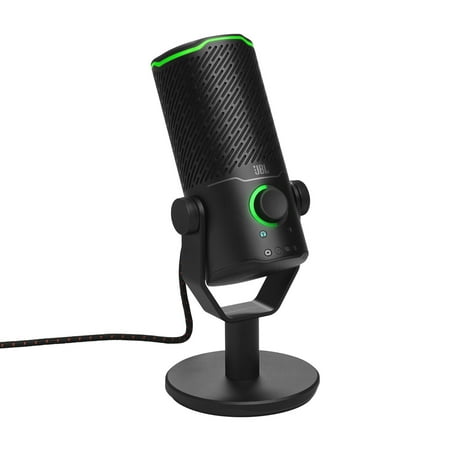 JBL Quantum Stream Studio - Quad pattern premium USB microphone for streaming, recording and gaming - Chrome