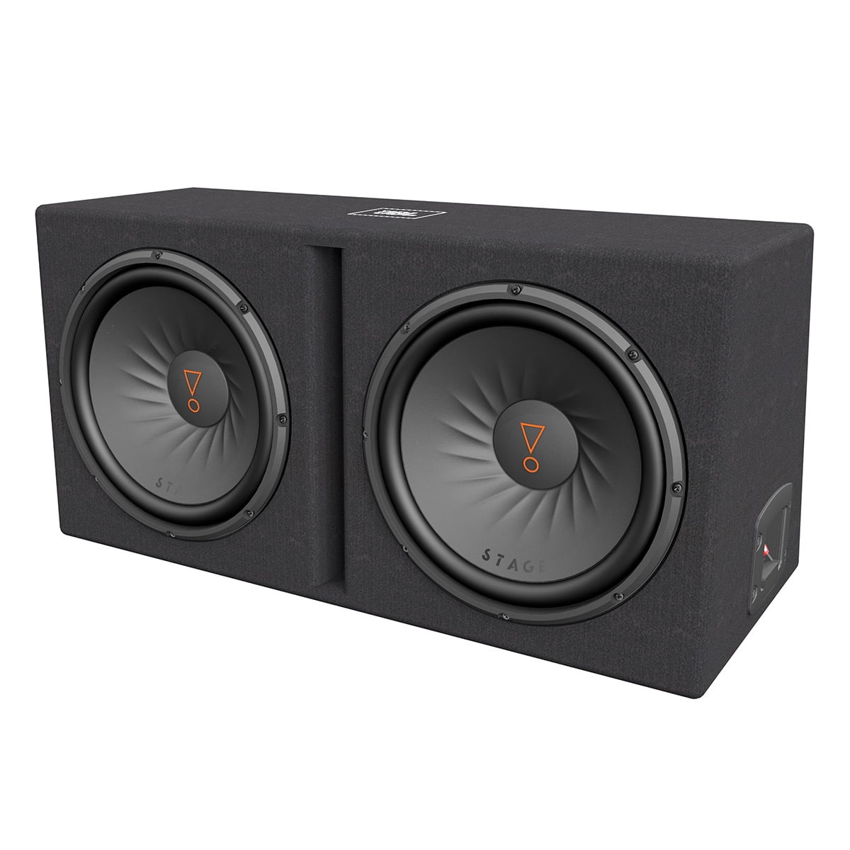 JBL Stage 1200D Dual 12-inch 2-Ohm Subwoofer Enclosure (Black