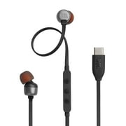 JBL Tune 310C USB - In-ear headphones with Hi-Res Audio support and JBL Pure Bass Sound, USB-C connectivity, 3-button remote with microphone and EQ presets control - Black