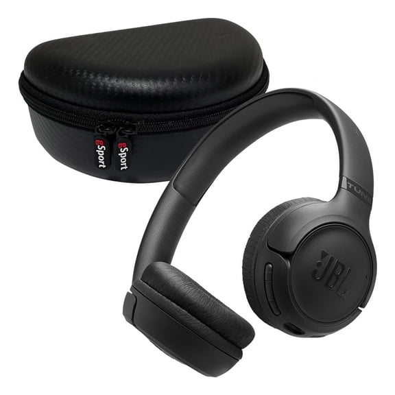 JBL Tune 530BT Wireless On Ear Bluetooth Headphone Bundle with gSport Case (Black)