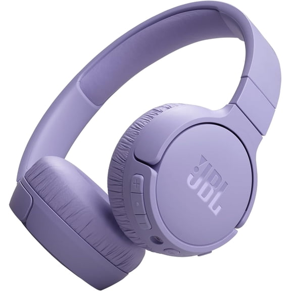 JBL Tune 670NC - Adaptive Noise Cancelling wireless on-ear headphones with up to 70H of long battery life and customizable sound experience - Purple