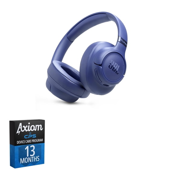 JBL Tune 780NCBT Active Noise Cancelling Headphones - Blue + 13-Month Axiom Care