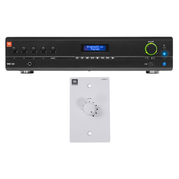 JBL VMA160 Commercial/Restaurant 120W Bluetooth Amplifier+White Wall Controller