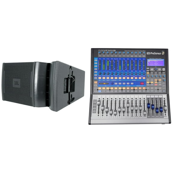 JBL VRX932LAP 12" 1750W Powered Line Array Speaker System with Presonus Mixer
