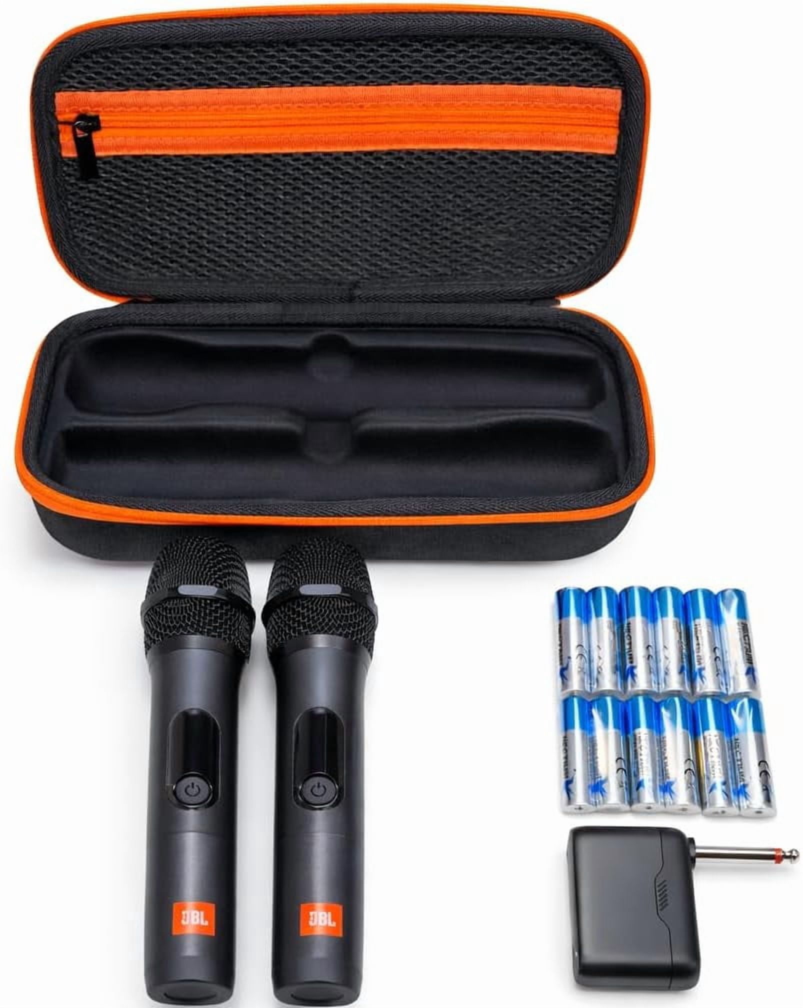 JBL Wireless Two Microphone System with Dual-Channel Receiver, Black Including Winguard Protective Travel Case
