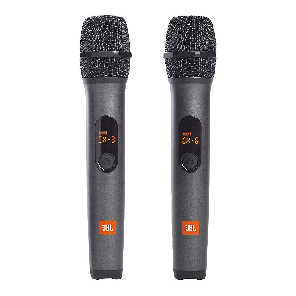 JBL Wireless Two Microphone System with Dual-Channel Receiver, Black 