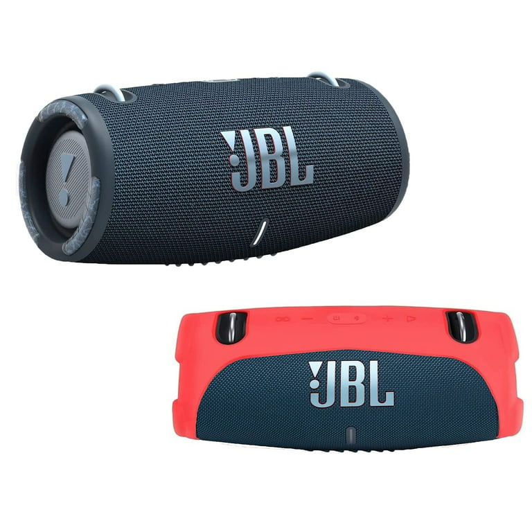 JBL Xtreme 3 - Portable Bluetooth Speaker Bundle with Silicone Carrying  Sleeve Cover (Blue w/Red Sleeve)